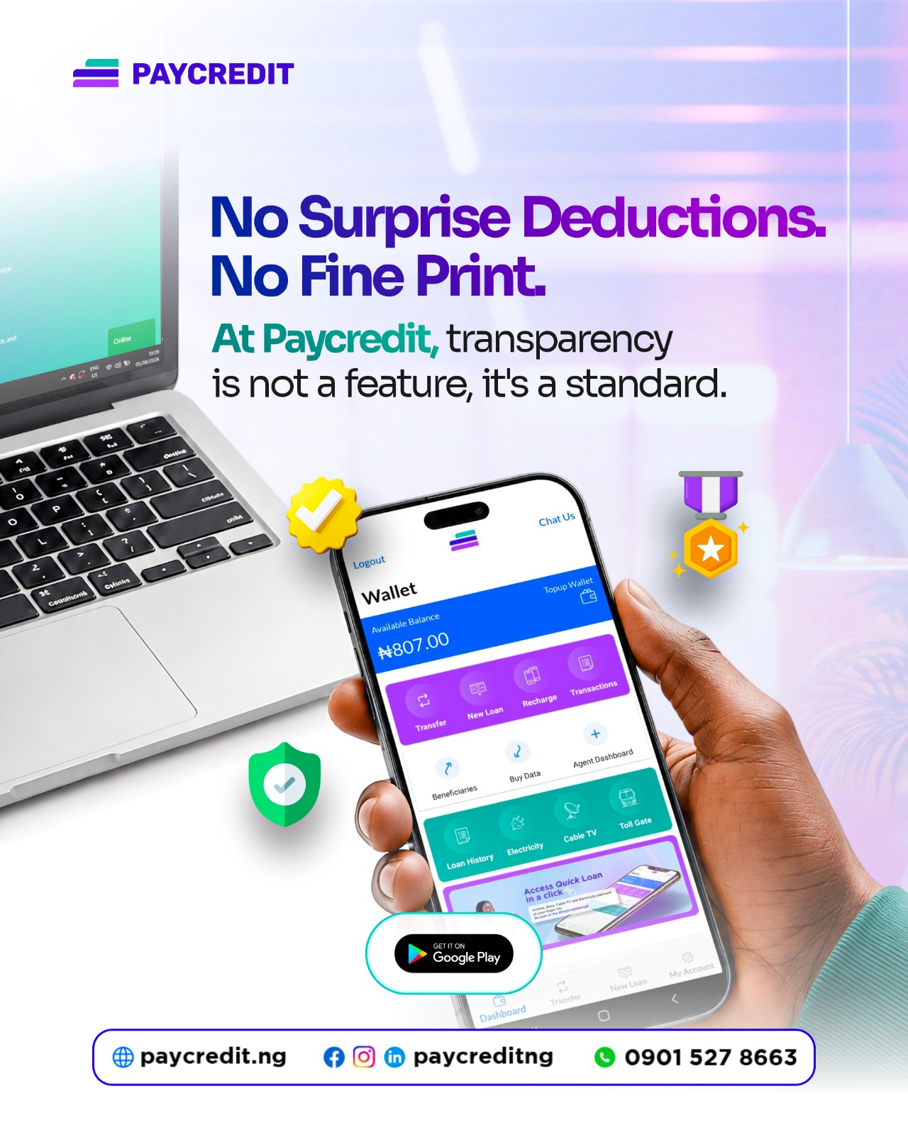 No Surprise Deductions. No Fine Print. Just Transparency.